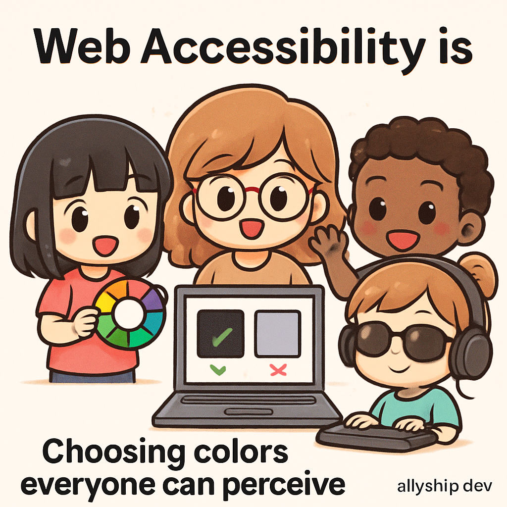 Chibi developers use AllyStudio.dev to select high-contrast, accessible colors, ensuring all users can perceive interface elements regardless of vision ability.